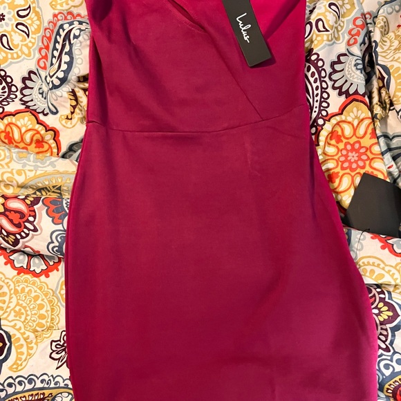 Lulus Down to Party Magenta One Shoulder Cutout Bodycon Mini Dress - Picture 3 of 10